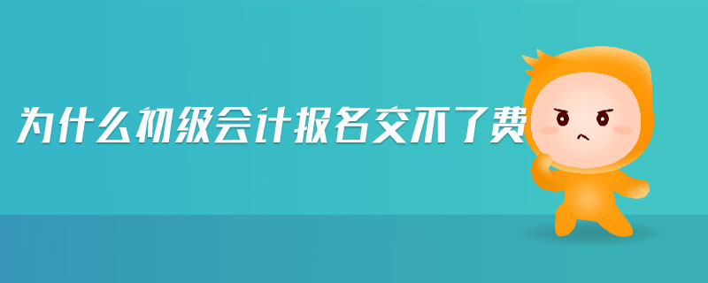 為什么初級會計報名交不了費