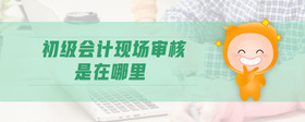 初級會計現(xiàn)場審核是在哪里