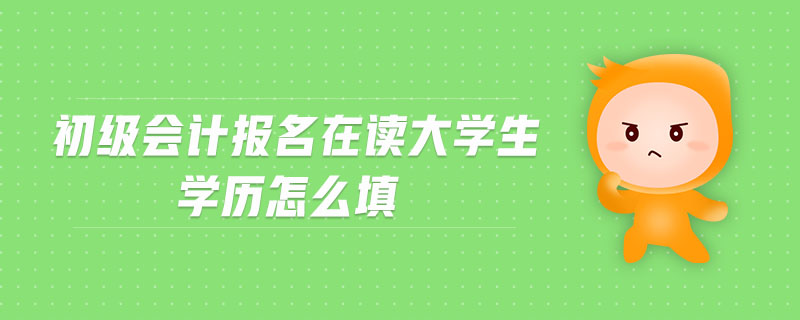 初級(jí)會(huì)計(jì)報(bào)名在讀大學(xué)生學(xué)歷怎么填