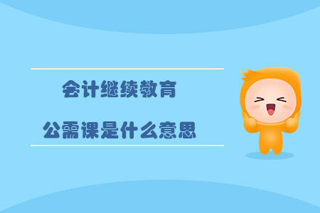 會計繼續(xù)教育公需課是什么意思？