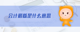 會計稽核是什么意思