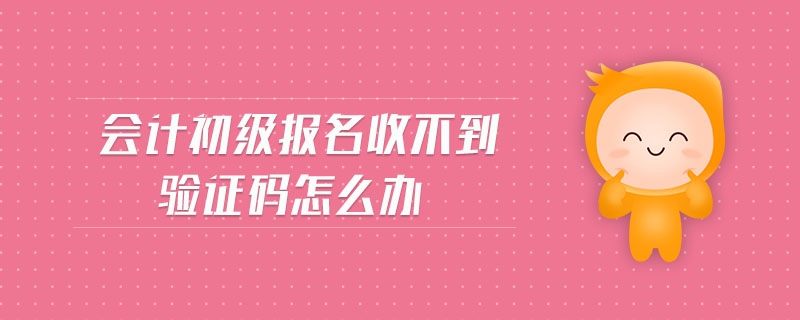 會(huì)計(jì)初級(jí)報(bào)名收不到驗(yàn)證碼怎么辦