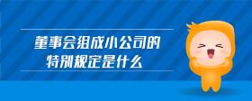董事會(huì)組成小公司的特別規(guī)定是什么