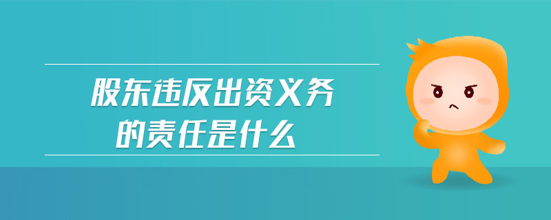 股東違反出資義務(wù)的責(zé)任是什么