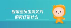 股東違反出資義務(wù)的責(zé)任是什么