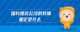 國有獨資公司的特別規(guī)定是什么