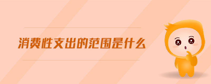 消費(fèi)性支出的范圍是什么