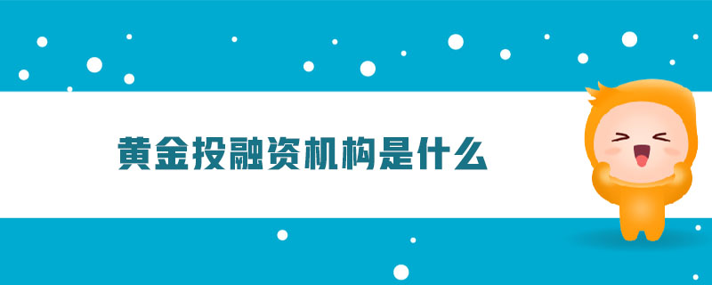 黃金投融資機(jī)構(gòu)是什么