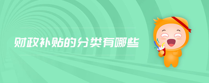 財政補(bǔ)貼的分類有哪些