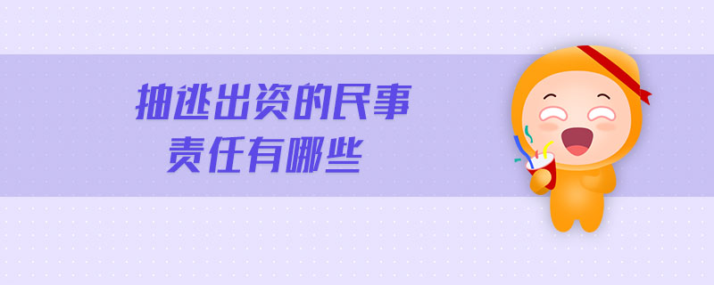 抽逃出資的民事責(zé)任有哪些