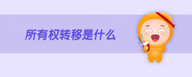 所有權(quán)轉(zhuǎn)移是什么