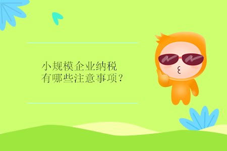 小規(guī)模企業(yè)納稅有哪些注意事項？