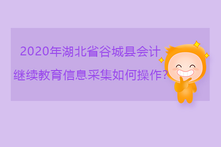 2020年湖北省谷城縣會計繼續(xù)教育信息采集如何操作？