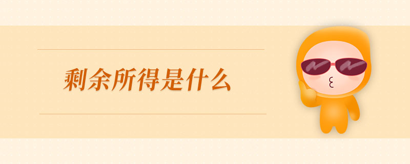 剩余所得是什么