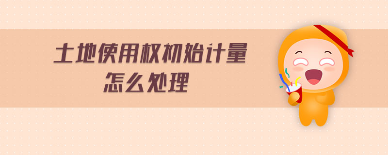 土地使用權(quán)初始計量怎么處理