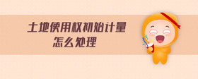 土地使用權(quán)初始計(jì)量怎么處理