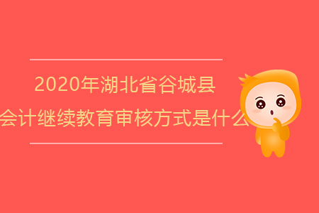 2020年湖北省谷城縣會計(jì)繼續(xù)教育審核方式是什么？
