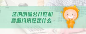 法的明確公開性和普遍約束性是什么