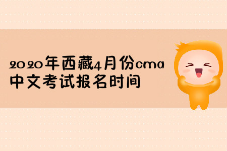 2020年西藏4月份cma中文考試報名時間