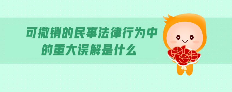 可撤銷的民事法律行為中的重大誤解是什么