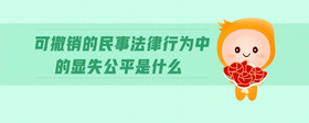 可撤銷的民事法律行為中的顯失公平是什么