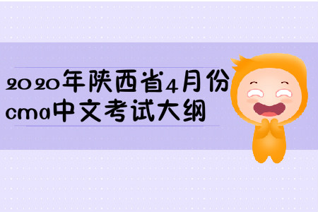 2020年陜西省4月份cma中文考試大綱
