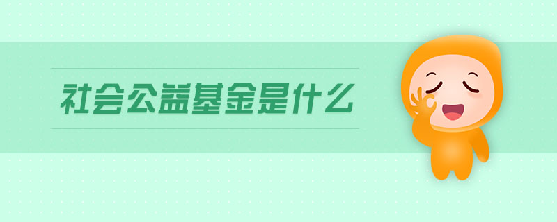 社會(huì)公益基金是什么