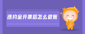 違約金開票后怎么做賬