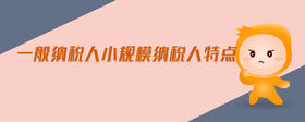 一般納稅人小規(guī)模納稅人特點(diǎn)