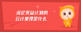 設(shè)定受益計(jì)劃的會(huì)計(jì)處理是什么