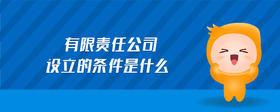 有限責(zé)任公司設(shè)立的條件是什么