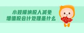 小規(guī)模納稅人減免增值稅會計處理是什么