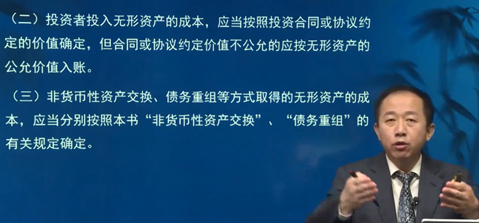 投資者投入無形資產(chǎn)的成本
