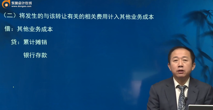 將發(fā)生的與該轉(zhuǎn)讓有關(guān)的相關(guān)費用計入其他業(yè)務(wù)成本