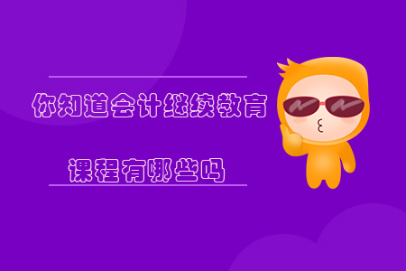 你知道會(huì)計(jì)繼續(xù)教育課程有哪些嗎？