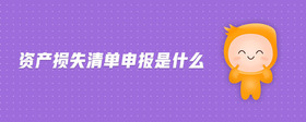 資產(chǎn)損失清單申報是什么