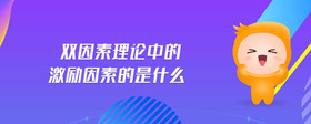 雙因素理論中的激勵因素的是什么