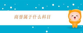 商譽屬于什么科目
