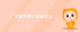 廣義的分拆上市是什么