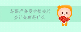 壞賬準(zhǔn)備發(fā)生損失的會計處理是什么