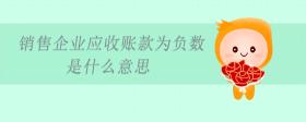 銷售企業(yè)應(yīng)收賬款為負(fù)數(shù)是什么意思