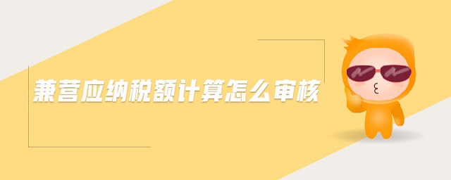 兼營應(yīng)納稅額計算怎么審核