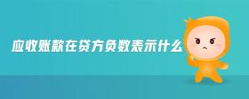 應(yīng)收賬款在貸方負(fù)數(shù)表示什么
