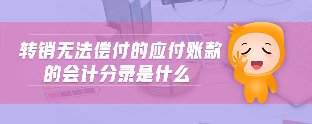 轉(zhuǎn)銷無法償付的應(yīng)付賬款的會計分錄是什么