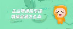 企業(yè)所得稅季報填錯金額怎么辦