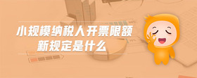 小規(guī)模納稅人開票限額新規(guī)定是什么