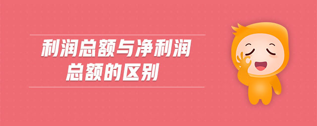 利潤(rùn)總額與凈利潤(rùn)總額的區(qū)別