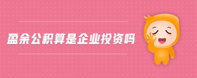 盈余公積算是企業(yè)投資嗎