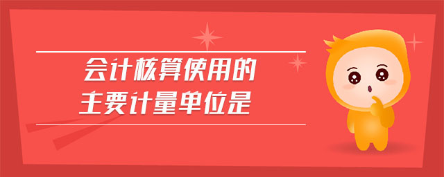 會計核算使用的主要計量單位是