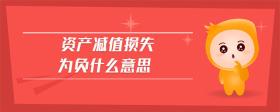 資產(chǎn)減值損失為負什么意思